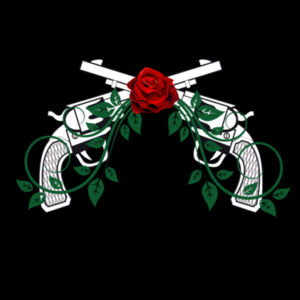 Roses and Guns T-Shirt Dress Design