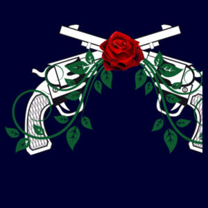 Roses and Guns Crop Tee Design