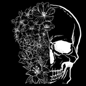 Flower Skull Crew Crop Design