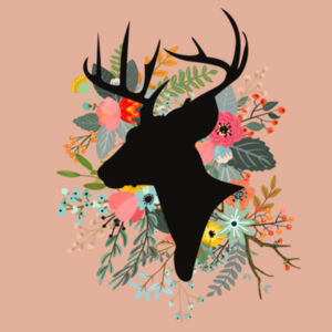 Deer Flower Crop Hoodie Design