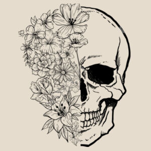Skull Flower T-Shirt Design