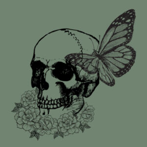 Butterfly Skull Crew- Black Design