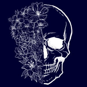 Flower Skull Mens T-Shirt  Design