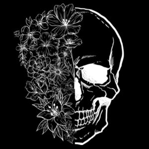Flower Skull Mens Crew Design
