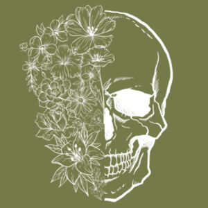 Flower Skull Mens Hoodie Design