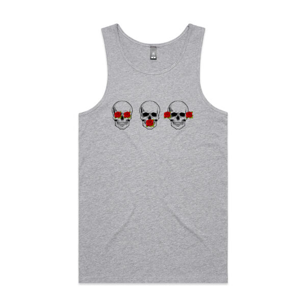 No Evil Skull Mens Singlet Thumbnail