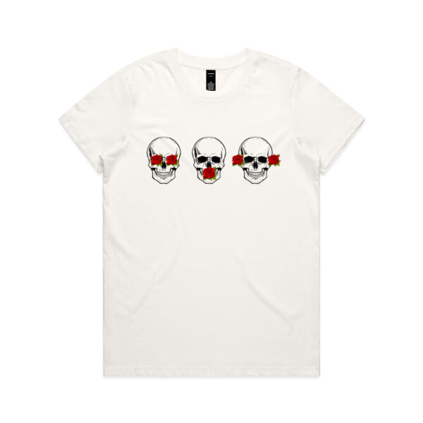 No Evil Skull Maple T-shirt Thumbnail