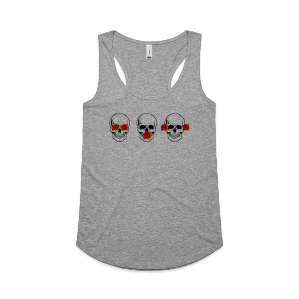No Evil Skull Racerback Singlet Thumbnail