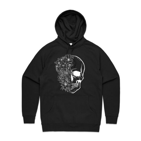 Flower Skull Mens Hoodie Thumbnail