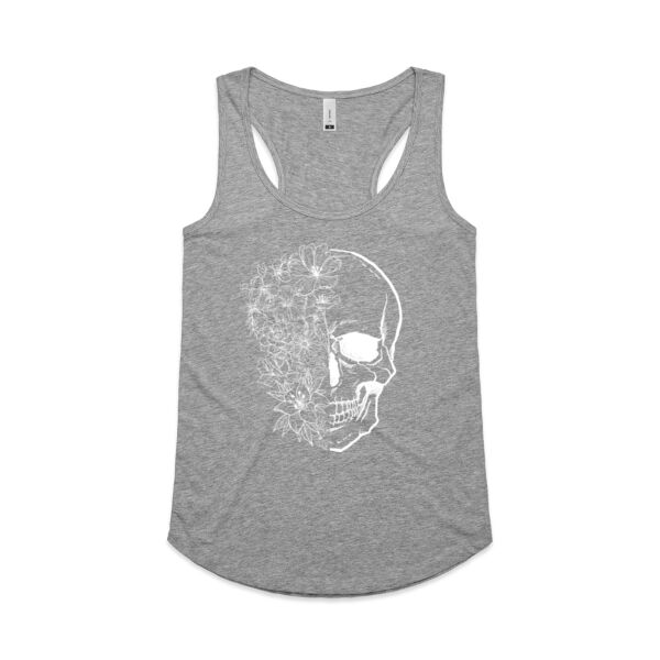Flower Skull Racerback Singlet Thumbnail