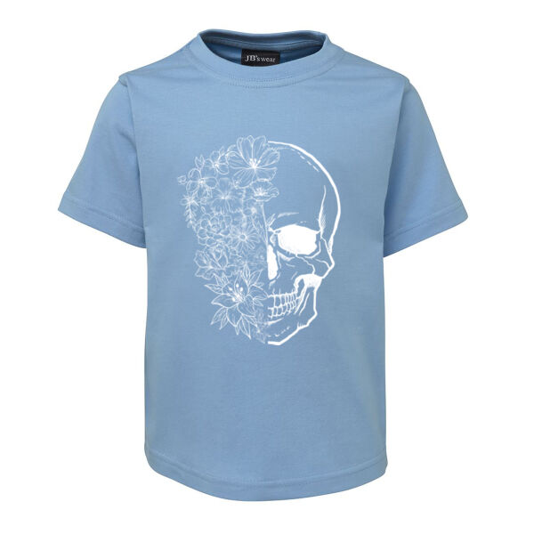 Flower Skull Kids T-Shirt Thumbnail
