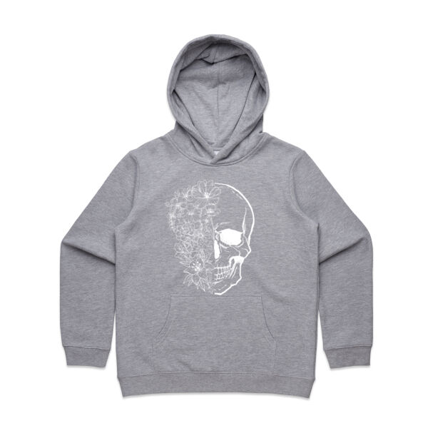 Flower Skull Kids Hoodie Thumbnail