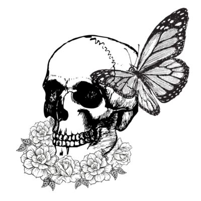 Butterfly skull design black  1  Thumbnail